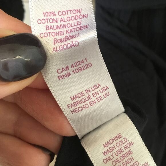 Velvet By  Graham & Spencer Gauzy Cotton Midi Dress Black Boho Peasant  Size XS - Picture 6 of 6